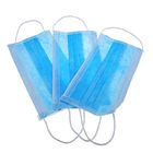 3 Ply Disposable Face Mask Blue Color Earloop Low Resistance To Breathing