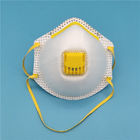 Durable Non Woven Fabric Face Mask With Yellow Color Latex Free Head Straps