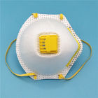 Durable Non Woven Fabric Face Mask With Yellow Color Latex Free Head Straps