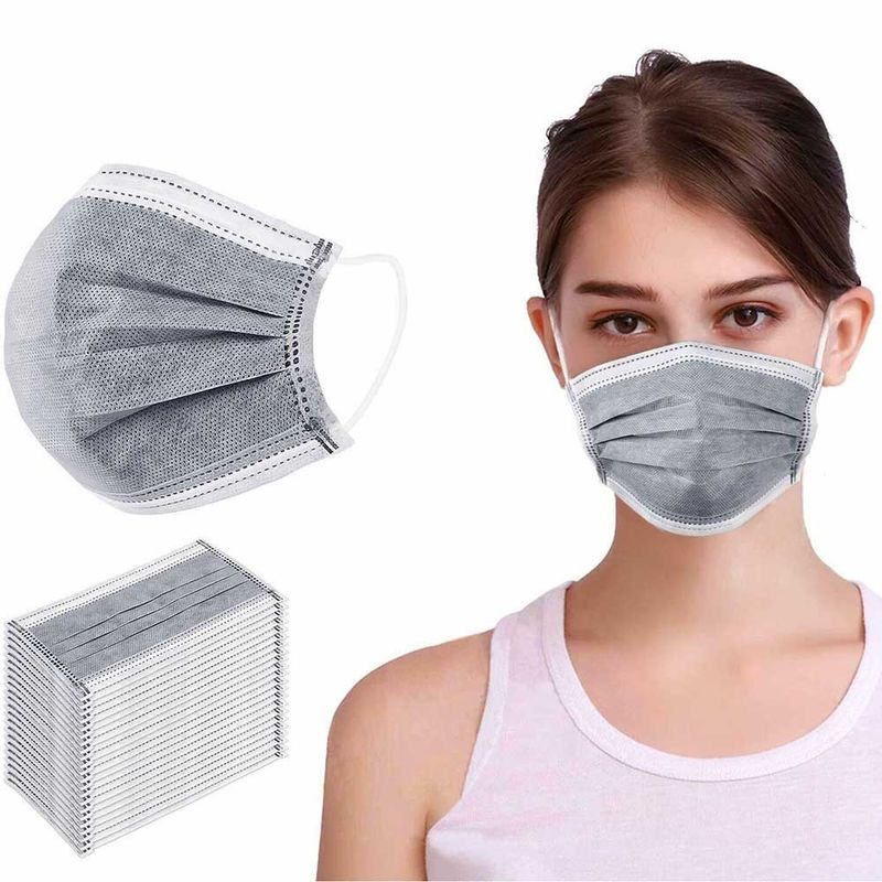 Single Use Carbon Filter Respirator , Carbon Filter Dust Mask Light Weight