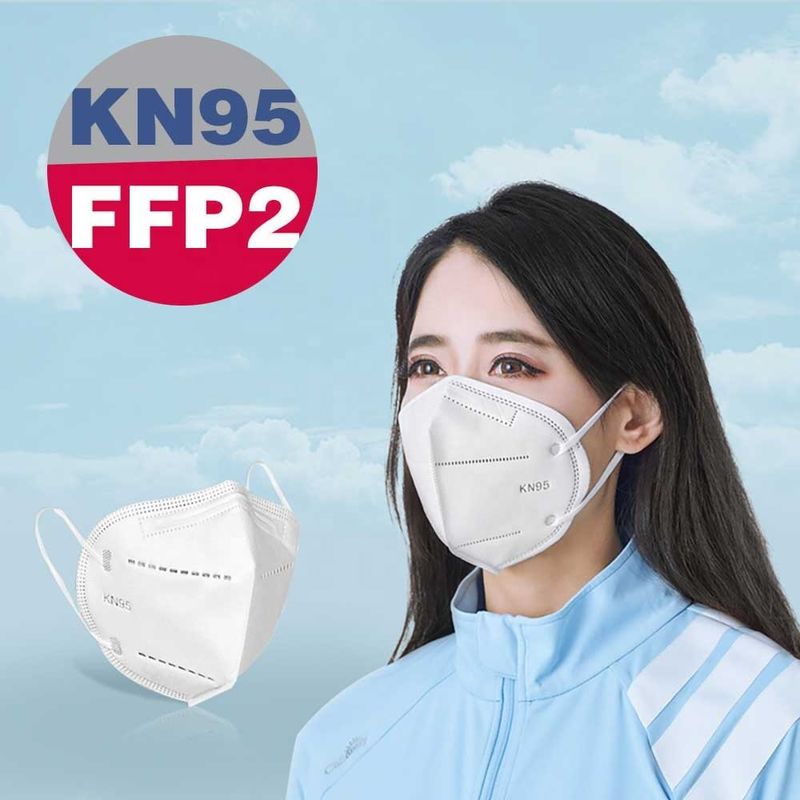 Breathe Smoothly Foldable Ffp2 Mask With Elastic Straps / Adjustable Nose Clip