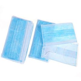 3 Ply Disposable Face Mask Blue Color Earloop Low Resistance To Breathing