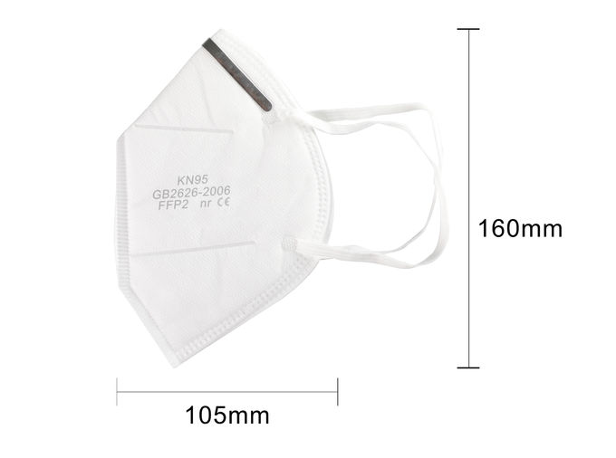 High Breathability Foldable Ffp2 Mask Double Layer Filters Fiberglass Free